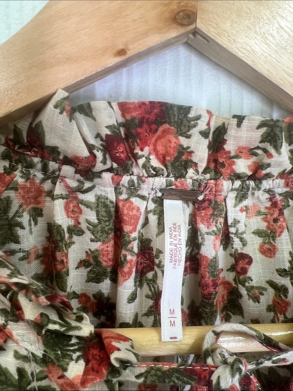 Free People - Meant To BE Vintage Floral Long Sleeve Button Down Blouse Size M